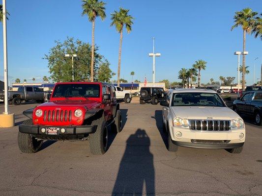 Me and my fiancés cars we both got from Big 3 Auto!