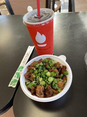 Afternoon special for $6.50.  Mini bowl and drinks