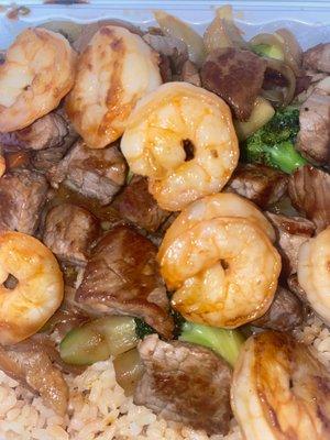 Steak and shrimp hibachi