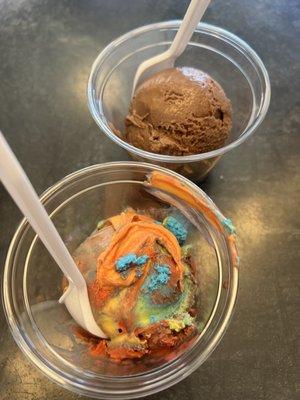 Chocolate and Superman Ice Cream