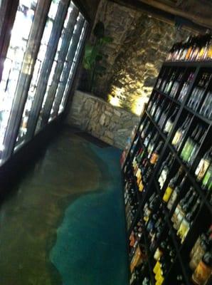 beer cave has a waterfal!