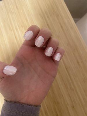 Light pink dip with chrome