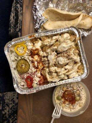 Chicken Shawarma Plate Hummus