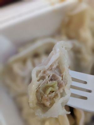 Cross-section of my steamed pork dumpling