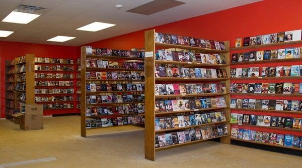 Some of the stacks at Viva Video!