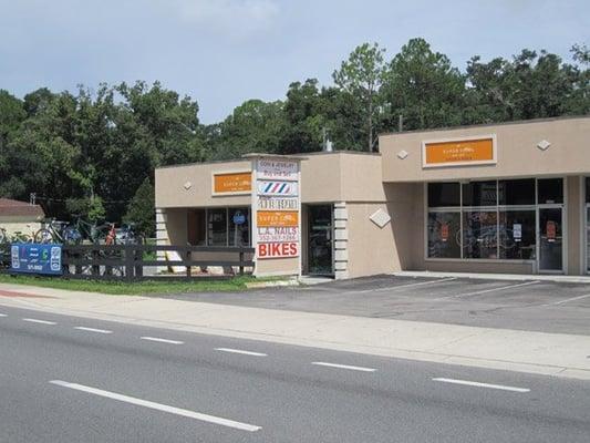 The Super Cool Bike Shop is located 1 block west of 34th St on University Avenue.