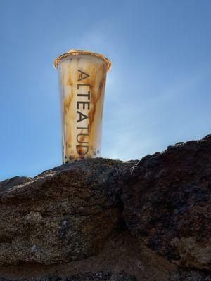 "Embrace the bold with Alteatude Boba Tea - where flavor meets altitude!"