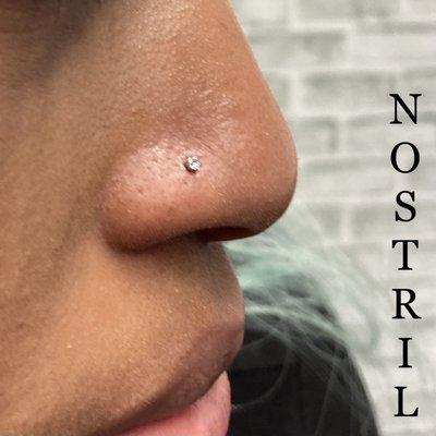 Nostril piercing.