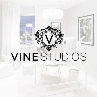 permanent makeup logo and brand identity design for Vine Studios Permanent Cosmetics Academy.  Seattle, WA