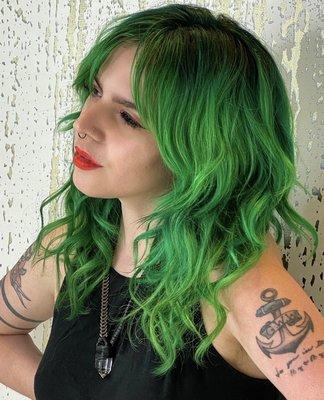 Green hair by BIANCA