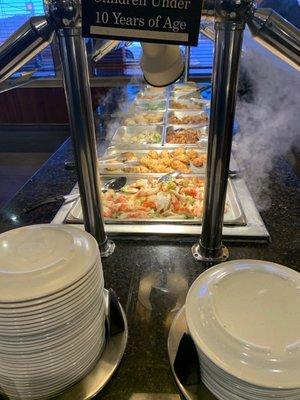 One of several buffet bars