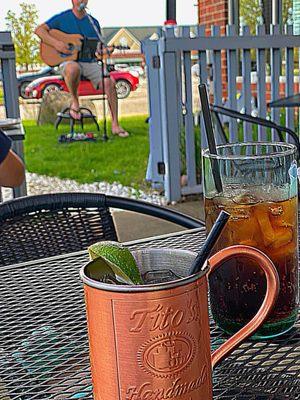 A delicious mule and live music!! The good life!!