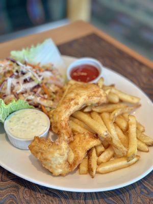 Halibut and chips! Cooked perfectly!