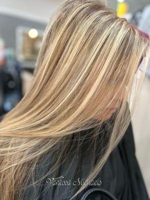 Highlights lowlights balayage