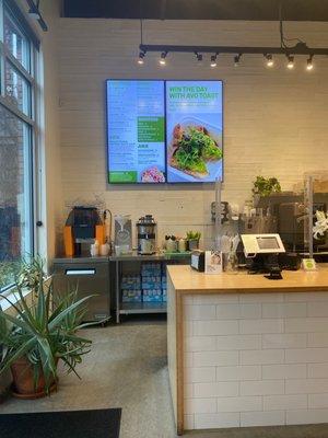 Front of the store menu