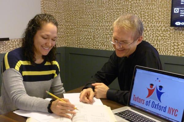 Dr. Donnelly tutoring one of his students