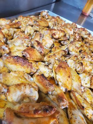 Fresh baked chicken wings