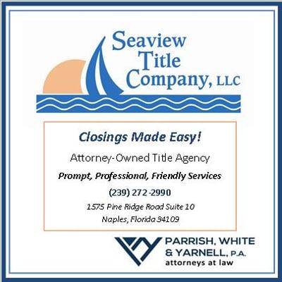 We're partners in your success! Call us today to discuss your next closing! (239) 272-2990