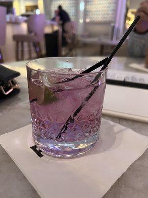 Butterfly Effect cocktail - $16, I believe.