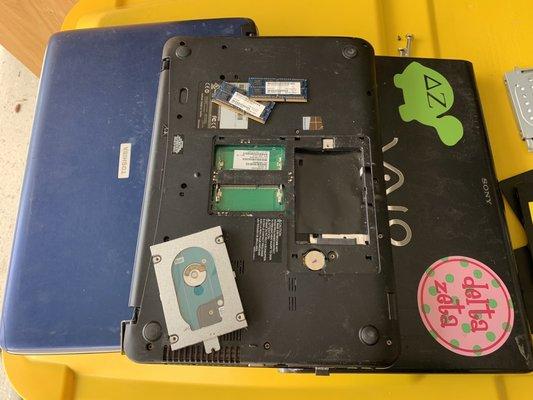 Got old laptops? Pull The Hard Drive and Keep! Recycle the Rest!