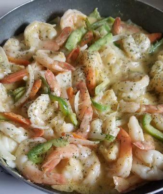 Delicious garlic shrimp