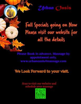 Fall Special!
At Urban Oasis we are here to help you to take advantage of the spirit of the season.