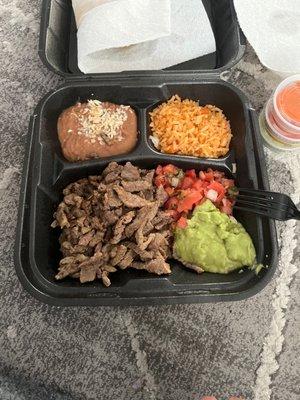 * Carne Asada plate