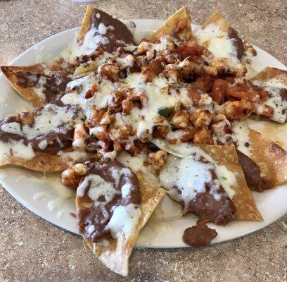 Shrimp nachos plate...