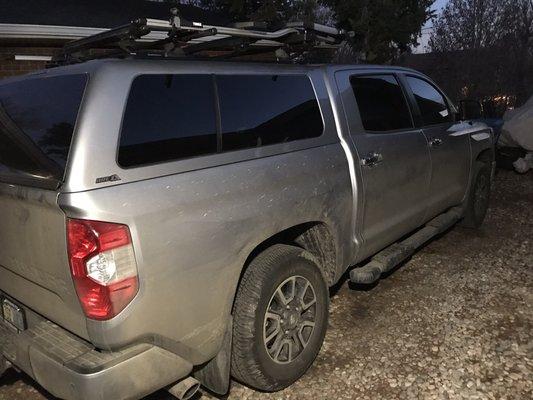 Tundra, topper, and roof rack