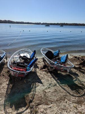 Clear canoes