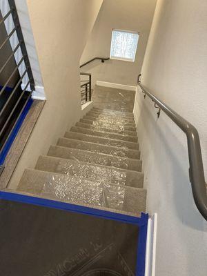 They even protected my carpet in the stairwell leading to the work area. These guys are professional.