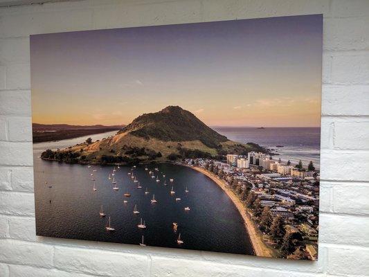 Here's a custom canvas we made from a low res file that the customer shot with their drone and had stored on their phone.