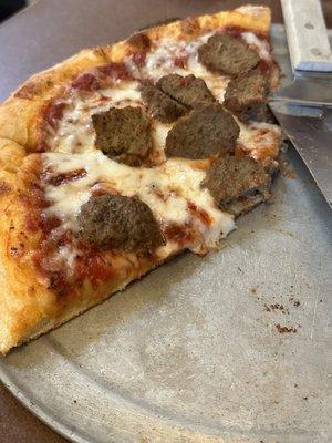 12" meatball pizza.