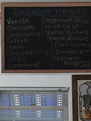 Ice cream flavors