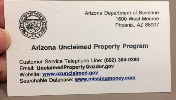 Unclaimed property