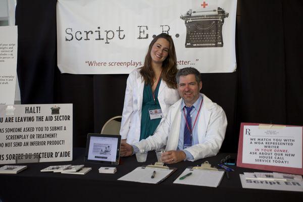 Co-Founders in action at Screenwriters World conference:)