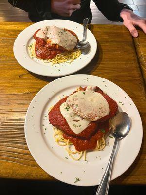 Eggplant Parmesan and Chicken Parmesan