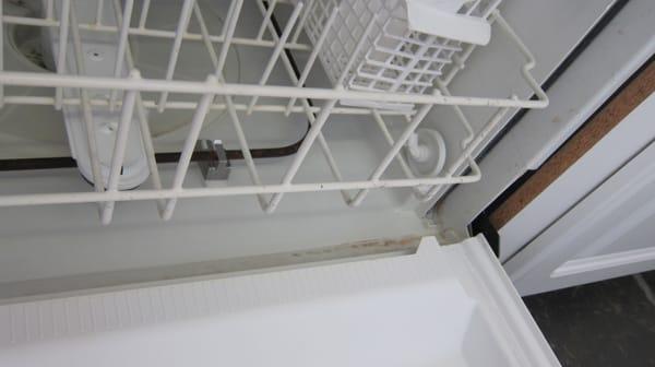 Here is a closeup of another part of the dishwasher on the day I moved into 2121 Market. Disgusting.