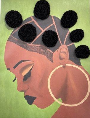 Beautiful bantu knot art