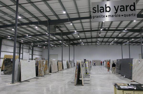 Indoor slab yard with hundreds of options