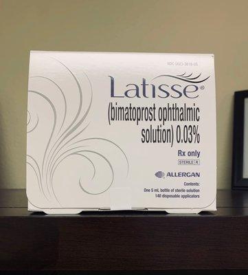 Latisse is a great product we recommend for patients looking for fuller & longer lashes! Call to set up an appointment to get prescribed!