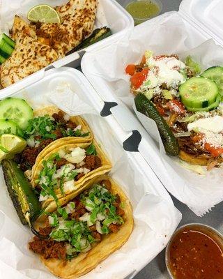 Tacos, sopes, and a Quesadillas (Small)