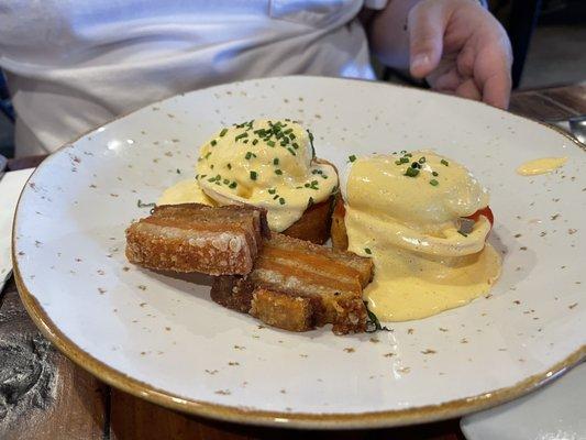 Pork belly Benedict