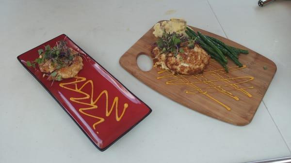 Crab Cake app and entree