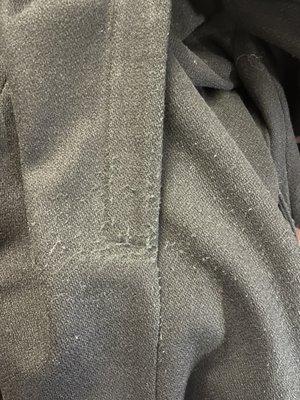 Visible pilling left on the coat after pickup, looks the same as when I dropped it off