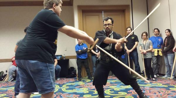 Fun with swordfight choreography and Miltos Yerolemou -- Syrio Forel from HBO's Game of Thrones