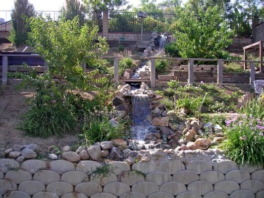 water fall and pond in diamond bar