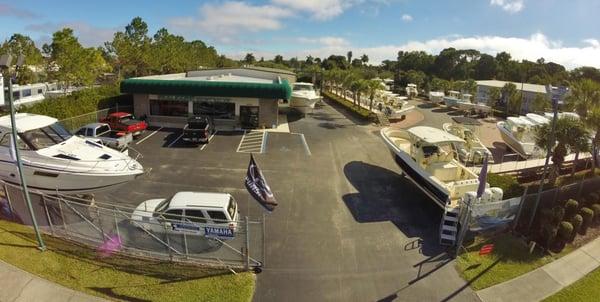 A birds eye view of from San Carlos Blvd.