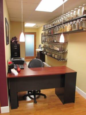 A view of the front office at Still Mountain Acupuncture.