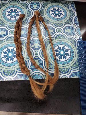 9" hair donation.